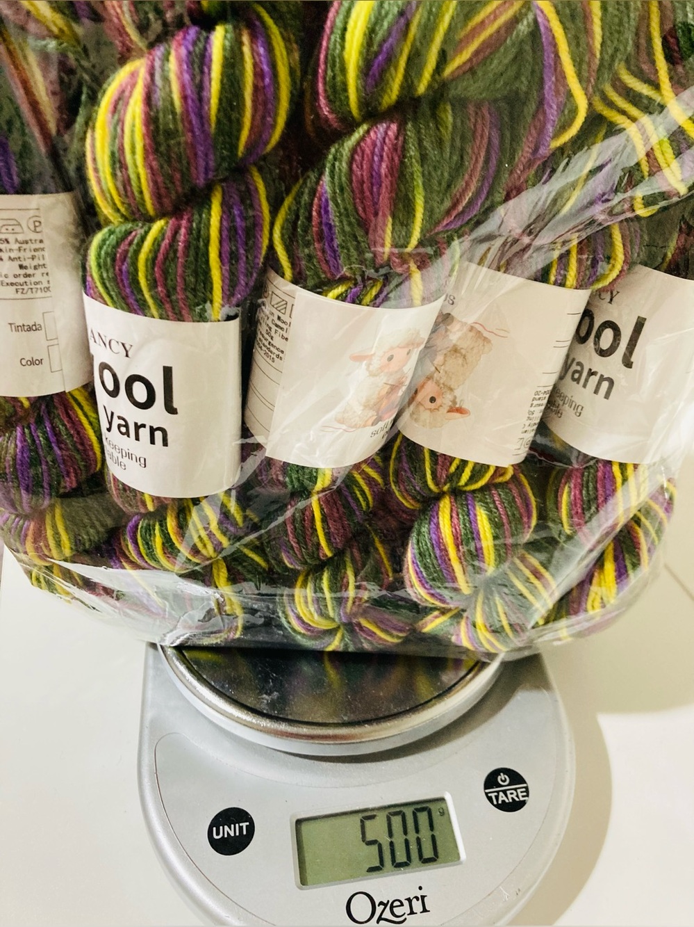 10NWT Fancy Wool Yarn 490+g 85% Australian Wool 10% Camel 🐪 5% Anti-Pilling Fibe